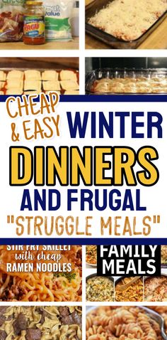 Cheap dinners for a family budget weekly meals menu planning - Struggle meals recipes easy winter dinner recipes for family main dishes comfort foods - lazy mom dinners dirt cheap meals for large families cheap easy meals frugal meal planning families 10 dollar dinners - quick easy weeknight school night dinners for picky eaters easy low mess dinner fast dinner recipes for cheap family meals Cheap And Easy Family Meals, Dirt Cheap Family Meals, Yummy Affordable Dinners, Easy On The Tummy Meals, Easy And Inexpensive Dinner Ideas, Budget Meals For A Crowd, Simple Weekly Meal Plan Families, Meals With Limited Ingredients, Easy Budget Meals For Two