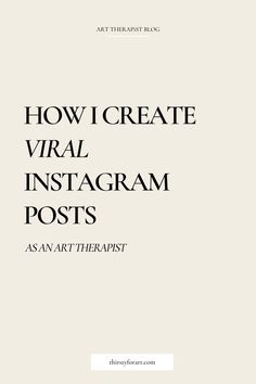 the cover of how i create virtual instagram posts as an antherpist