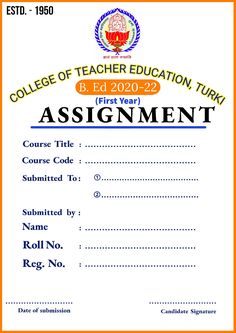 the college of teacher education turn assignment form is shown in orange and blue with an orange border