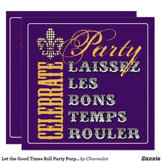 two purple tickets with the words party lasse les bons temp's router