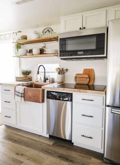 the kitchen is clean and ready for us to use