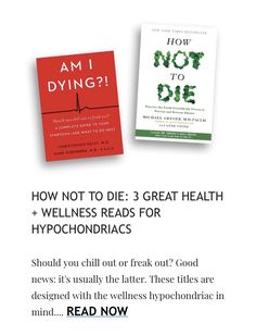 the book how not to die 3 great health and hypochniaics is on display