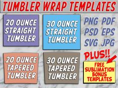 four different types of tumblr wrap templates for photoshopped and text