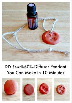 the instructions for how to make diy essential oils diffuser pendants with an air freshener