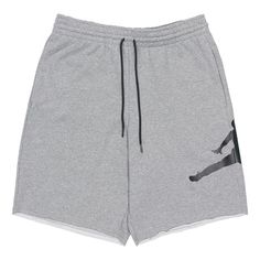 Air Jordan Jumpman Logo Printing Knit Short Pant Male Grey DD2324-091 (Men's/Shorts/Loose Fit) Casual Gray Bottoms With Short Inseam, Gray Short Leg Leisure Bottoms, Sportswear Shorts For Leisure, Casual Bermuda Sports Bottoms, Gray Leisure Shorts, Jordan Clothes For Men, Jordans Diamond Shorts, Jordan 3 Outfit Men Shorts, Jumpman Pro Jordans