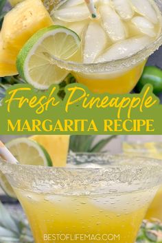 This fresh pineapple margarita recipe is a refreshing cocktail recipe that you can easily use as party drinks or as a drink to enjoy alone. Summer Cocktail Recipes | Party Drink Recipes | Summer Cocktails | Fresh Fruit Cocktails | Party Drink Ideas | Pineapple Drinks for Adults | Fruity Margarita Recipes Pineapple Alcohol Drinks, Fruity Margarita Recipe, Malibu Recipes, Party Drink Recipes, Cocktail Recipes Party, Blue Margarita Recipe, Party Drink Ideas, Limeade Margarita, Fresh Fruit Cocktails