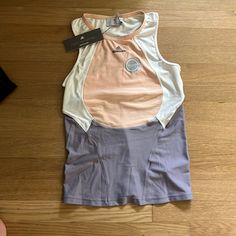 Brand New Adidas Tank Top Gray White And Pink Spring Gray Athleisure Tops, Gray Workout Top For Spring, Spring Workout Gray Top, Adidas Tank Top, Stella Mccartney Adidas, Adidas Women, Stella Mccartney, Top Brands, Adidas