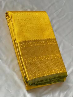 Bridal Collection Yellow Golden Color Pure Kanchipuram Silk Saree | Indian Traditional Ethnic Saree | Wedding or Party Wear Saree | Handwoven Gift Saree for Her Product Details : Saree Type : Pure Kanchipuram Silk Saree Golden Zari, Silk Mark Certified Blouse Piece : Yes (Un-Stitched) Saree Length : 5.5 Meters Blouse Piece Length : 80 cm Saree Weight : 0.9 kg Saree Fabric : Pure Kanchipuram Silk  Color : As shown in the picture Work : weaving Pattern : designer Occasion: Party Wear, Formal Wear, Saree Golden, Ethnic Saree, Stitched Saree, Party Wear Saree, Ethnic Sarees, Kanchipuram Silk Saree, Wear Saree, Indian Traditional, Weaving Patterns