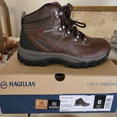 Nwt Women Magellan Harper 2 Boots, Size 6 Brown Waterproof Action Leather Upper Hiking Shoes This Beautiful Boots Are Perfect For Your Outdoor Adventures. Magellan Shoes, Beautiful Boots, Hiking Shoes, Outdoor Adventures, Outdoors Adventure, Leather Upper, Hiking, Size 6, Women Shoes