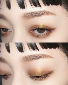 Eye Makeup Guide, Monolid Eye Makeup, Shimmer Eye Makeup, Face Art Makeup, Cat Eye Makeup, Colorful Eye Makeup, Makeup Guide, Asian Eye Makeup, Dark Makeup