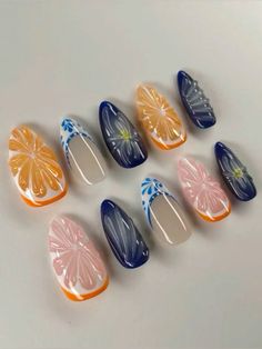 Vacation Nails Gel, Trendy Vacation Nails, Italian Nails, Sofia Richie Style, Europe Nails, Nail Inspo Summer, Nail Spring, Italy Naples