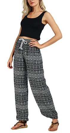 Urban GoCo Femmes Boho Harem Pantalon Dames Floral Imprimer Élastiquée Taille Pantalon: Amazon.fr: Vêtements et accessoires