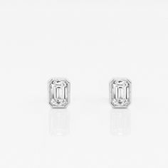 Emerald cut lab grown diamond stud earrings. A popular European style, these diamonds are wrapped in a high polished bezel setting.EAGTXE02677-GW3 Luxury Emerald Cut Diamond White Earrings, Luxury Emerald Cut Lab Grown Diamond Earrings, Modern Bezel Set Earrings For Formal Occasions, Modern Formal Earrings With Bezel Setting, Modern Diamond Earrings With Bezel Setting, Luxury Bezel Set Diamond Earrings For Formal Occasions, Luxury Diamond Earrings With Bezel Setting For Formal Occasions, Emerald Cut Platinum Diamond Earrings For Anniversary, Classic White Diamond Earrings With Bezel Setting