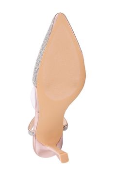 A pointed toe and stiletto heel balance a sparkly rhinestone pump framed with a transparent vamp for contemporary appeal. 3" heel Synthetic upper, lining and sole Imported Clear Pointed Toe Heels With Rhinestones, Clear Rhinestone Pointed Toe Heels, Rhinestone Pumps, Stiletto Heel, Women's Pumps, Nordstrom Rack, Stiletto Heels, Nordstrom, Pumps