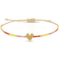 A single gold beaded heart embedded onto a multicolored miyuki beaded bracelet. Fits both Women and Teens. Circumference: 5.5-9" | OIYA | Willow Miyuki Heart Bracelet (Multicolor, One Size)  |  Maisonette collects the best children’s products from around the world (unlike Zulily, Etsy, The Tot, Farfetch Kids, Childrensalon, Crate and Kids, Kohls, Wayfair, Buy Buy Baby, Nordstroms, Mini Boden, J.Crew Factory, or PotteryBarn Kids), creating a curated shopping experience for you. Think of us as you