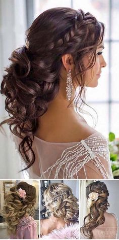 Long Bridal Hair, Wedding Hairstyles Bridesmaid, Quinceanera Hairstyles, Long Hair Wedding Styles, Indian Bridal Hairstyles, Pin Up Hair, Wedding Hair Inspiration, Makeup Hacks