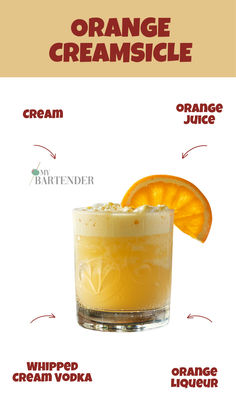 Orange Creamsicle Orange Creamsicle Cocktail, Orange Creamsicle Ice Cream, Creamsicle Cocktail, Creamsicle Ice Cream, Liqueur Cocktails, Dessert Cocktails, Orange Juice Cocktails, Vodka Orange, Juice Cocktails