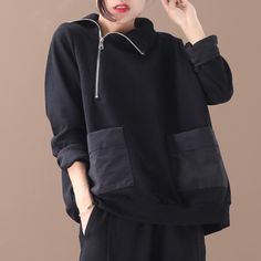 Item Code4193530642494Material51%-70%CottonProduct Details:·Casual·Turtleneck·Patchwork,Zipper·Long SleeveSize M(Fit for EU 38-40,US8-10,UK12-14,AU12-14,NZ12-14)Length: 65.00 cm/ 25.59 "Bust: 112.00 cm/ 44.09 "Shoulder: 40.00 cm/ 15.75 "Sleeve Length: 58.00 cm/ 22.83 "Arm: 35.00 cm/ 13.78 "Cuff: 23.00 cm/ 9.06 "Waist: 120.00 cm/ 47.24 "Size L(Fit for EU 42,US12,UK16,AU16,NZ16)Length: 66.00 cm/ 25.98 "Bust: 116.00 cm/ 45.67 "Shoulder: 41.00 cm/ 16.14 "Sleeve Length: 59.00 cm/ 23.23 "Arm: 36.00 cm Casual Turtleneck, Turtle Neck, Cuff, Sleeve Length, Zipper, Sweatshirts, How To Wear, Clothes, Black