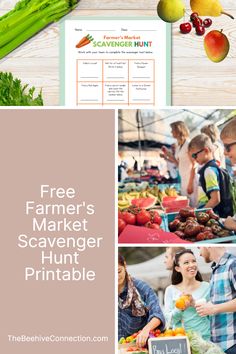 Farmer's Market Scavenger Hunt FREE Printable Scavenger Hunt Printable, Fun Educational Activities, Market Day, Family Outings, Family Outing, Farmer's Market, Scavenger Hunt, Kids Entertainment