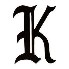 the letter k is made up of black letters