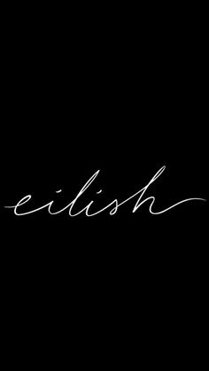 the word english written in cursive writing on a black background with white ink