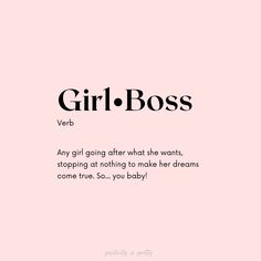 a pink background with the words girl boss on it