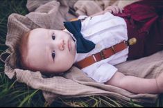 Navy Bow Tie and Leather Suspenders Ring Bearer Outfit | Etsy Classic Bow Tie With Suspenders For Party, Classic Party Bow Tie With Suspenders, Dapper Suspenders For Party, Classic Party Belts And Suspenders With Bow, Dapper Party Suspenders, Cake Smash Wedding, Toddler Swag, Navy Blue Bow Tie, Navy Bow Tie