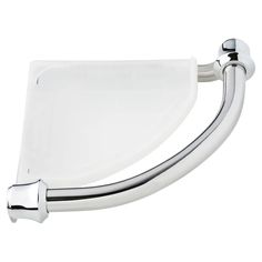 The 41316 Traditional Corner Shelf and Assist Bar in Chrome Finish complement several of Delta's Collections: the Victorian Collection, the Cassidy Collection, the Leland Collection, and the Windemere Collection. This grab bar features an elegant and sturdy arching grab bar that surrounds a shower shelf. The Grab Bar is beautiful and a wonderfully sturdy accessory in any of the complementary Delta collections adding function and stability in the shower. The design lines of the various Delta collections are soothing to the eye and highly functional to the modern lifestyle. 
The Homeowner seeking a lasting value in a traditional style with warm and elegant appeal, will greatly appreciate the hand-crafted metal assistive 41316 Corner Shelf and Assist Bar which comes in Chrome, Brilliance (R) Delta Brilliance Polished Nickel, Delta Dorval Bathroom, Shower Grab Bar With Shelf, Stainless Steel Corner Shower Shelf, Delta Connection, Shower Shelf, Grab Bar, Grab Bars, Delta Faucets