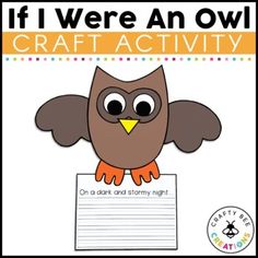 an owl craft activity with the words if i were an owl