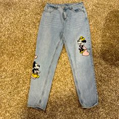 Super Cute. No Tags. Never Worn. Smoke Free Home Her Universe, Mickey And Minnie, Size 13, Pink Blue, Jeans Size, Color Blue, Universe, Super Cute, Women Jeans