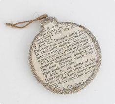 an ornament that has been altered to look like it is written in english