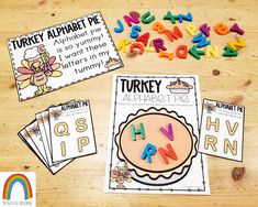 https://www.teacherspayteachers.com/Product/Turkey-Alphabet-Pie-Game-12429889 Thanks Giving Games For Preschool, Thanksgiving Carry In Ideas For Work, Thanksgiving For Toddlers, Thanksgiving Preschool Activities, Turkey Alphabet, Thanksgiving Prek, Thanksgiving Learning Activities, Prek Thanksgiving