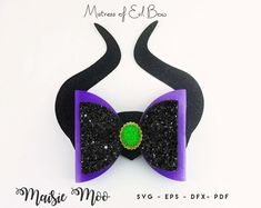 Mistress of Evil Bow SVG | Witch Hair Bow | Halloween Bow Template - Maisie Moo Bow Template Svg, Mistress Of Evil, Evil Fairy, Bow Svg, Bow Template, Halloween Bows, Glitter Canvas, Felt Bows, Halloween Hair