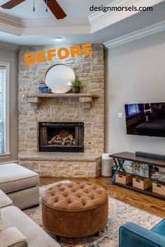 before picture of Living Room Makeover in Just One Day Diy Living Room Makeover, Makeover Living Room, Mini Room, Diy Living Room, Rearranging Furniture, Room Makeovers, Mini Blinds, Mini Makeover