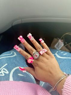 Poppin Nails, Acrylic Toe Nails, Punk Nails, Girly Acrylic Nails, Cute Acrylic Nail Designs, Dope Nail Designs