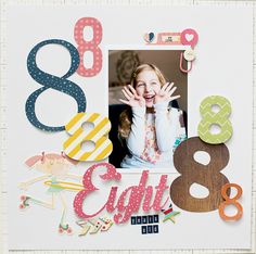 #papercrafting #scrapbook #layout - by Katie Ehmann #birthday Scrapbook Birthday, Birthday Scrapbook Layouts, Birthday Scrapbook Pages, Birthday Scrapbook, Album Scrapbooking, Memory Scrapbook