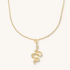 Gold Snake Short Necklace - Nikki Smith Designs Trendy Gold Snake-shaped Chain Necklace, Trendy Gold Snake Shape Chain Necklace, Trendy Snake Shape Chain Necklace With Adjustable Chain, Trendy Adjustable Snake Shape Chain Necklace, Gift Snake Chain Necklace, Trendy Gold Snake Chain Necklace, Trendy Snake Chain Charm Necklaces, Trendy Snake Chain Charm Necklace, Trendy Clavicle Charm Necklace With Snake Chain