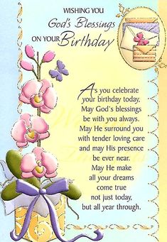 a birthday card with flowers and a message for someone's special day on your birthday