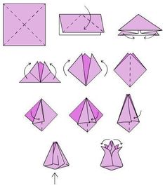 the instructions to make an origami dress