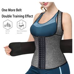 Never Used Neoprene Sauna Sweat Waist Trainer Corset Trimmer Vest For Women Tummy Control, Waist Cincher Body Shaper Sweat Waist Trainer, Vest For Women, Waist Trainer Corset, Waist Cincher, Body Shaper, Waist Trainer, Body Shapers, Sauna, Black And Grey