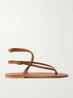 K Jacques St Tropez is named after the coastal town on the French Riviera, where its footwear is made using the same design process that's been in place since 1933. These light-brown 'Abako' sandals have slim leather straps that frame the foot and can be adjusted by two buckles for your perfect fit.