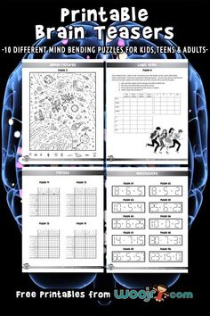 printable brainteazers for kids to help them learn how to use the puzzles