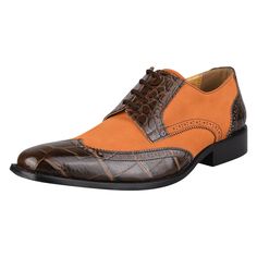 An Elegant Combination Of Leather Upper & Leather Sole To Match The Classy Looks Of Men's Approx. 1 Inch Heel To Provide Relaxation To Ankle On Leather Sole Which Ensures Every Step As Comfortable And Gripful Wingtip Toe Is The Perfect Blind Of Utmost Elegant Feel Partnered With Croco Print Lace Up Closure To Provide A Bold, Formal And Sharp Look Added Footbed Insole Makes Sure That Your Step Is Comfortable And Relaxed Article Name - 747 Luxury Crocodile Pattern Leather Shoes For Semi-formal Occasions, Semi-formal Luxury Leather Shoes With Crocodile Pattern, Brown Crocodile Pattern Leather Shoes For Semi-formal, Semi-formal Leather Shoes With Crocodile Pattern, Classy Looks, Luxury Semi-formal Leather Shoes With Crocodile Pattern, Oxford Dress, How To Look Classy, Derby