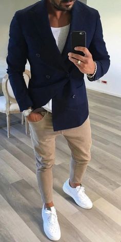 Clothing Styles Streetwear, Men Outfits Casual, Mens Clothing Styles Streetwear, Smart Casual Menswear, Mens Business Casual Outfits, Herren Style, Aesthetic Outfits Men, Mens Fashion Blazer