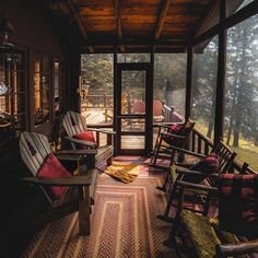 an image of a porch with rocking chairs on the front and back sides, taken from instagram