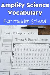 an amplifying science vocabular for middle school students to practice their writing skills