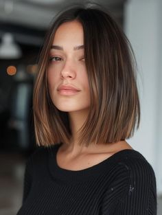 Zero Maintenance Haircut, Straight Hair Haircut Medium, Clavicut Hair Straight, Shoulder Length Haircut Straight Hair, Haircut Shoulder Length Straight, Above Shoulder Length Hair Straight, Shoulder Length Hair Women, Shoulder Length Haircut Straight, Shoulder Length Fine Hair