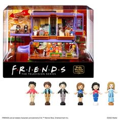 the lego friends set is in its box with four figures and instructions to build it