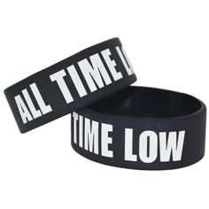 Bought New But Never Used It, Never Used, Never Worn Them, You Get Both In Pic. Adult One Size Fits Most, Strong Thick Durable Silicone One Size Fits Most. Lightweight, Easy Store Wrist Band Accessory Debossed Soft Rubber Formed While Still In High School In 2003, All Time Low Began Covering Songs By Pop Punk Bands Such As Blink-182. The Band's Line-Up Included Alex Gaskarth On Vocals, Jack Barakat On Guitar, Tj Ihle On Lead Guitar And Backing Vocals, Chris Cortilello On Bass, And Rian Dawson On Trendy Black Jewelry With Letter Print, Trendy Black Band Bracelets, Casual Black Wristband For Streetwear, Casual Black Band Wristband, Rian Dawson, Zack Merrick, 80s Inspired Outfits, Black Cotton Jacket, Pop Punk Bands