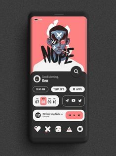 Cool Android themes Spotify Redesign, One Eyed King, Android Customization, Themes For Mobile, Android Design, Nova Launcher, Mobile App Design Inspiration, Android Theme, App Interface Design